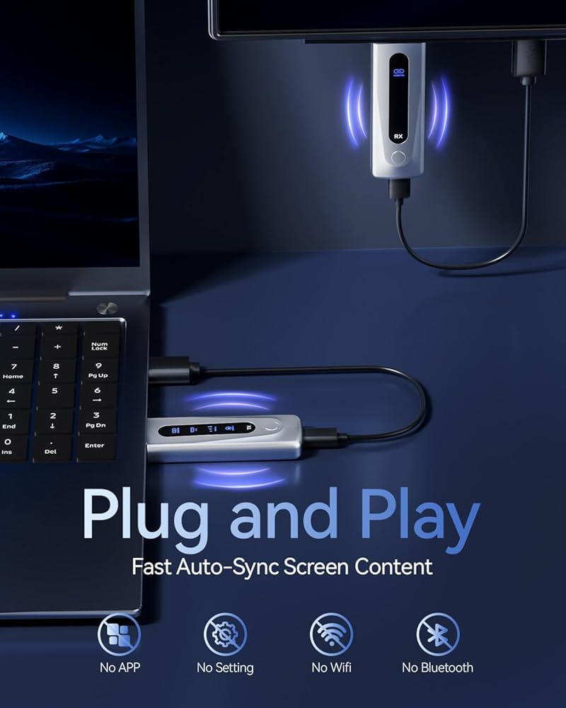 Amazon.com: 2025 Upgraded Wireless HDMI Transmitter and